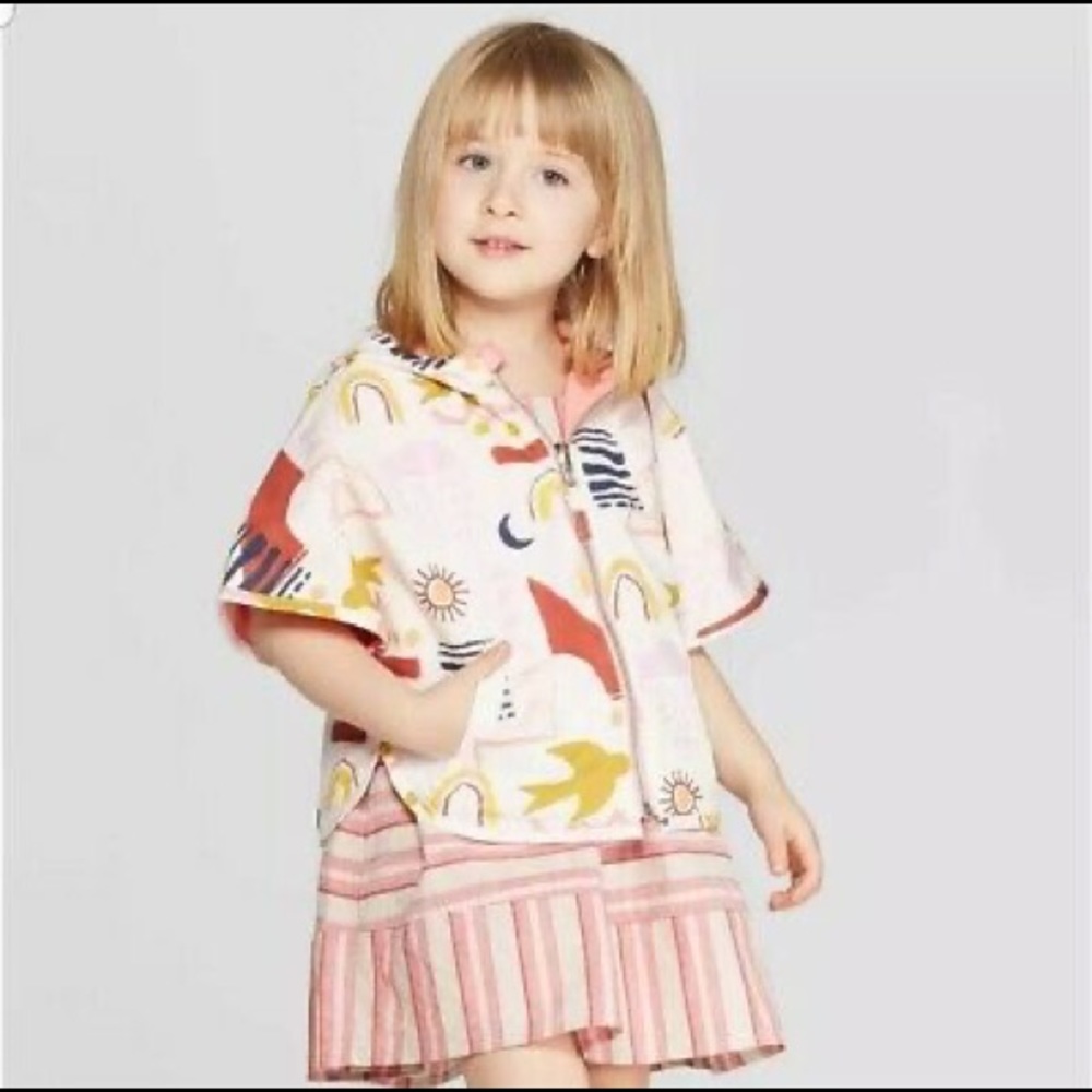 NWT Genuine Kids Osh Kosh Reversible Poncho, 4T